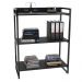 Kit 3 Estantes Livreiro Multiuso Prisma Estilo Industrial 80cm 3 Prateleiras C08 Preto Onix - Mpozenato