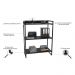 Kit 3 Estantes Livreiro Multiuso Prisma Estilo Industrial 80cm 3 Prateleiras C08 Preto Onix - Mpozenato