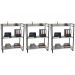 Kit 3 Estantes Livreiro Multiuso Prisma Estilo Industrial 80cm 3 Prateleiras C08 Snow - Mpozenato