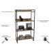 Kit 3 Estantes Livreiro Multiuso Prisma Estilo Industrial 80cm 4 Prateleiras C08 Carvalho - Mpozenato