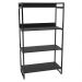 Kit 3 Estantes Livreiro Multiuso Prisma Estilo Industrial 80cm 4 Prateleiras C08 Preto Onix - Mpozenato