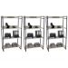 Kit 3 Estantes Livreiro Multiuso Prisma Estilo Industrial 80cm 4 Prateleiras C08 Snow - Mpozenato