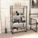 Kit 3 Estantes Livreiro Multiuso Prisma Estilo Industrial 80cm 4 Prateleiras C08 Snow - Mpozenato