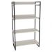 Kit 3 Estantes Livreiro Multiuso Prisma Estilo Industrial 80cm 4 Prateleiras C08 Snow - Mpozenato