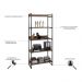 Kit 3 Estantes Livreiro Multiuso Prisma Estilo Industrial 80cm 5 Prateleiras C08 Nogal - Mpozenato