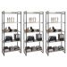 Kit 3 Estantes Livreiro Multiuso Prisma Estilo Industrial 80cm 5 Prateleiras C08 Snow - Mpozenato