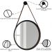 Kit 4 Espelhos Decorativos Redondos 54cm Com Alça Adnet Escandinavo H01 Preto - Mpozenato