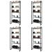 Kit 4 Estantes Livreiro Studio Industrial M18 Branco - Mpozenato