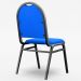 Kit 5 Cadeiras Hoteleiras Auditório Empilhável Sintético M23 Azul - Mpozenato