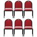 Kit 6 Cadeiras Hoteleiras Auditório Empilhável Linho M23 Vermelho - Mpozenato