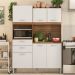 Kit Cozinha Compacta 6 Portas 2 Gavetas Harmonia D02 Amendola/Branco - Mpozenato