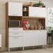 Kit Cozinha Compacta 6 Portas 2 Gavetas Select D02 Amendola/Branco - Mpozenato