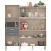 Kit Cozinha Compacta 6 Portas 2 Gavetas Select D02 Avena/Grafito - Mpozenato