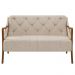 Kit Namoradeira 135cm e 2 Poltronas Decorativas Capitonê Lapa M22 Linho Cinza - Mpozenato