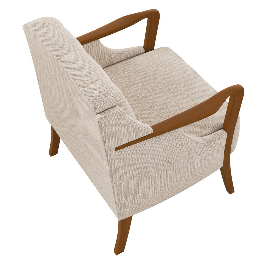 Kit Namoradeira 135cm e 2 Poltronas Decorativas Capitonê Lapa M22 Linho Cinza - Mpozenato