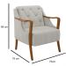 Kit Namoradeira 135cm e 2 Poltronas Decorativas Capitonê Lapa M22 Linho Cru - Mpozenato