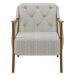 Kit Namoradeira 135cm e 2 Poltronas Decorativas Capitonê Lapa M22 Linho Cru - Mpozenato