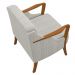 Kit Namoradeira 135cm e 2 Poltronas Decorativas Capitonê Lapa M22 Linho Cru - Mpozenato