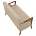 Kit Namoradeira 135cm e 2 Poltronas Decorativas Capitonê Lapa M22 PU Bege - Mpozenato