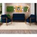 Kit Namoradeira 135cm e 2 Poltronas Decorativas Capitonê Lapa M22 Veludo Azul Marinho - Mpozenato
