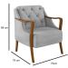 Kit Namoradeira 135cm e 2 Poltronas Decorativas Capitonê Lapa M22 Veludo Cinza - Mpozenato