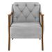Kit Namoradeira 135cm e 2 Poltronas Decorativas Capitonê Lapa M22 Veludo Cinza - Mpozenato