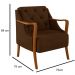 Kit Namoradeira 135cm e 2 Poltronas Decorativas Capitonê Lapa M22 Veludo Marrom - Mpozenato