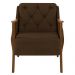 Kit Namoradeira 135cm e 2 Poltronas Decorativas Capitonê Lapa M22 Veludo Marrom - Mpozenato
