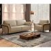 Kit Sofá Living 3 Lugares e Poltrona 102cm Pés Madeira Roya M22 Linho Bege - Mpozenato