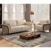 Kit Sofá Living 3 Lugares e Poltrona 102cm Pés Madeira Roya M22 Linho Cru - Mpozenato