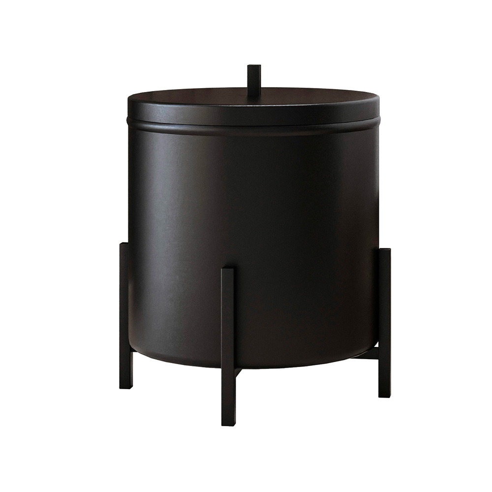 Lixeira Alumínio com Tampa 6L Luxe D09 Preto - Mpozenato