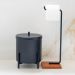 Lixeira e Porta Papel Higiênico com Base de Madeira Glam D09 Preto - Mpozenato