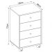 Mesa De Cabeceira 4 Gavetas Presence D02 Branco - Mpozenato