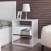 Mesa De Cabeceira Espelhada 2 Gavetas E Nicho Blank F04 Branco - Mpozenato