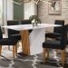 Mesa De Jantar 6 Lugares 160cm Venetti N02 Ypê/Off White - Mpozenato