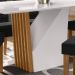 Mesa De Jantar 6 Lugares 160cm Venetti N02 Ypê/Off White - Mpozenato