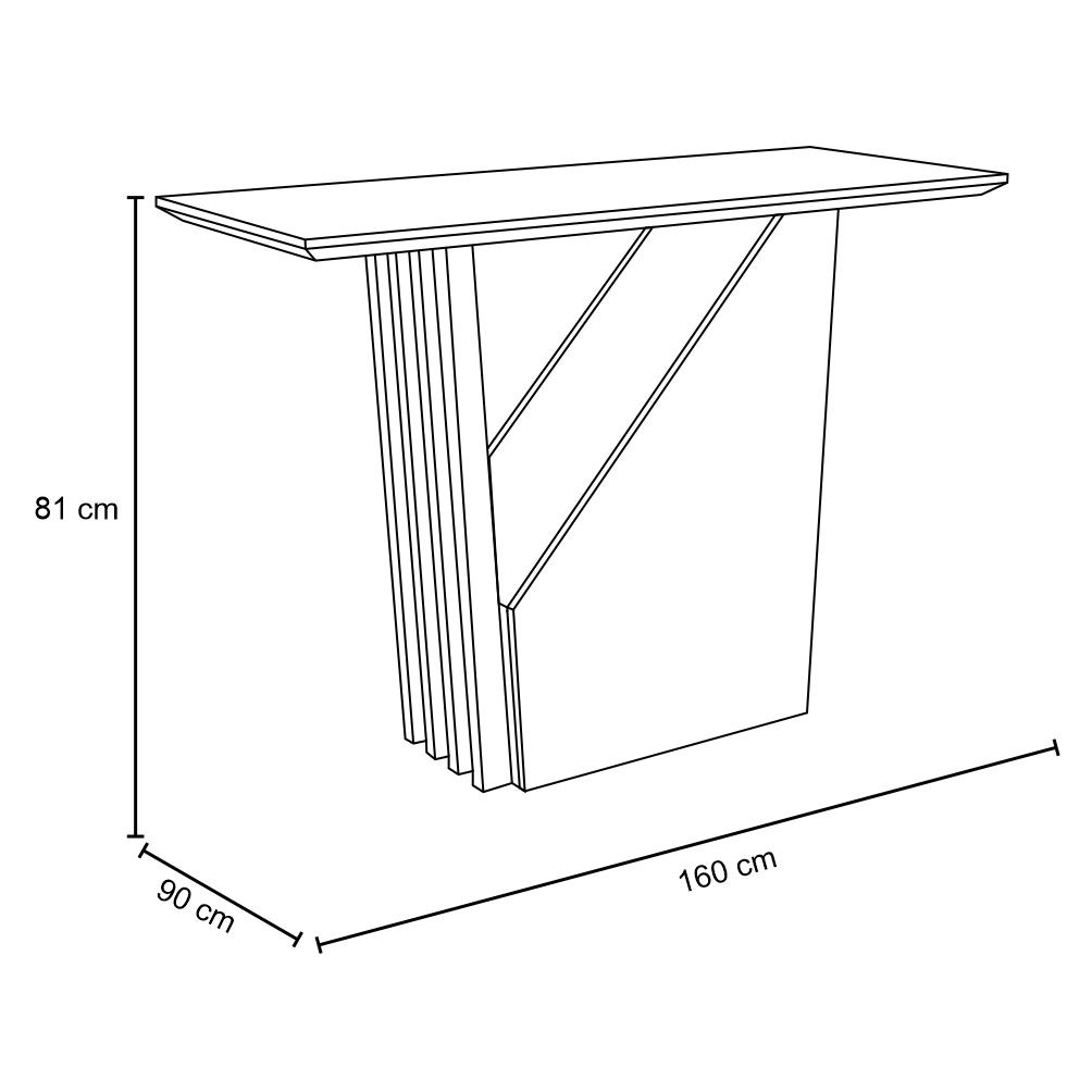 Mesa De Jantar 6 Lugares 160cm Venetti N02 Ypê/Off White - Mpozenato