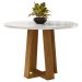 Mesa De Jantar Redonda 4 Lugares 100cm Ella N02 Ypê/Off White - Mpozenato