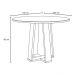 Mesa De Jantar Redonda 4 Lugares 100cm Ella N02 Ypê/Off White - Mpozenato