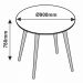 Mesa De Jantar Redonda 90cm 4 Lugares Tampo de Vidro Veneza C14 Branco - Mpozenato