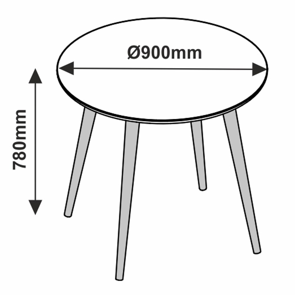 Mesa De Jantar Redonda 90cm 4 Lugares Tampo de Vidro Veneza C14 Branco - Mpozenato