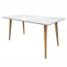 Mesa De Jantar Retangular 160cm 6 Lugares Veneza Plus C14 Branco - Mpozenato