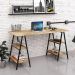 Mesa Escrivaninha Cavalete 150cm Estilo Industrial Prisma C08 Carvalho/Preto - Mpozenato
