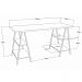 Mesa Escrivaninha Cavalete 150cm Estilo Industrial Prisma C08 Carvalho/Preto - Mpozenato