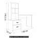 Mesa Escrivaninha Com Estante Livreiro 138cm Jay Preto Z49 - Mpozenato