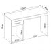 Mesa Para Computador Escrivaninha 1 Porta 1 Gaveta Vitória D02 Branco - Mpozenato