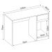 Mesa Para Computador Escrivaninha Office 1 Porta 1Gaveta Morada D02 Branco - Mpozenato