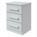Mesa de Cabeceira 3 Gavetas Frevo M10 Branco - Mpozenato