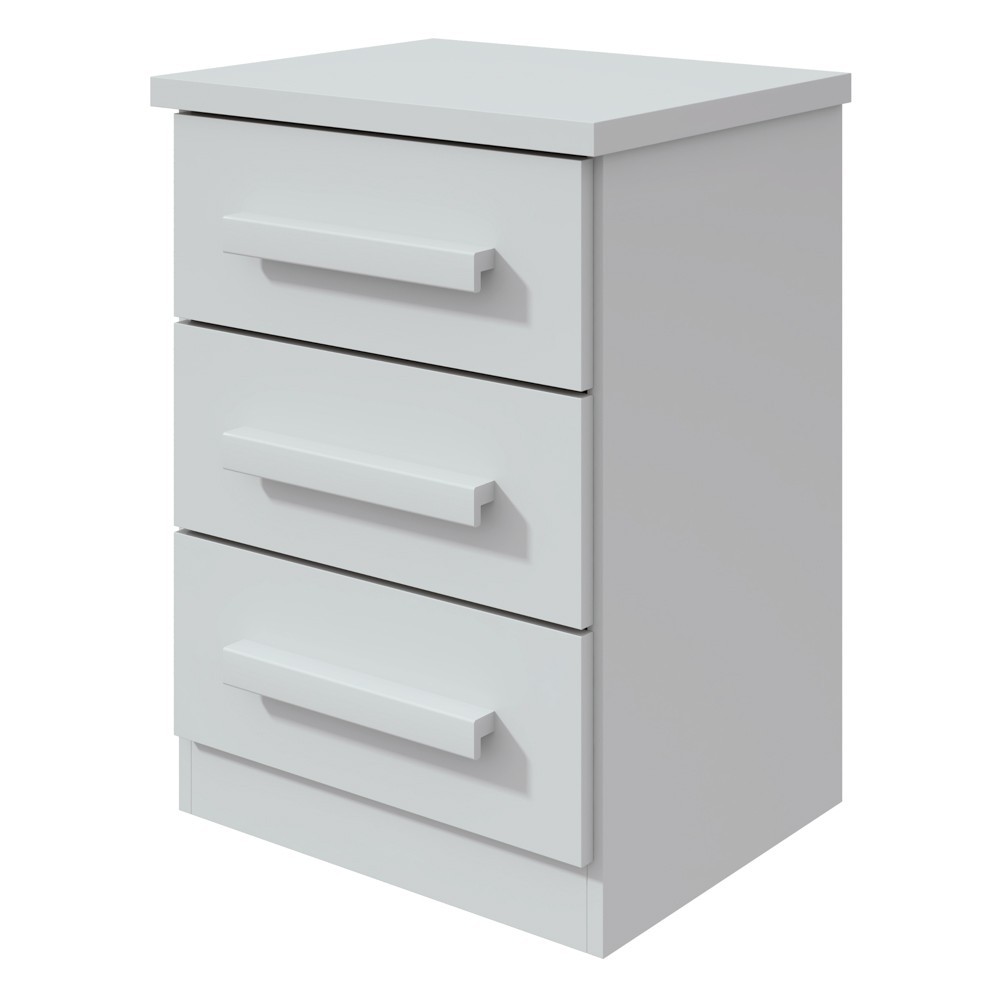 Mesa de Cabeceira 3 Gavetas Frevo M10 Branco - Mpozenato