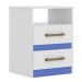 Mesa de Cabeceira Ares Flex Z17 Branco/Rosa/Azul/Lilás - Mpozenato